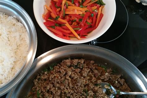 Our Kitchen Sweet Kitchen Thai Basil Beef With Lemongrass Rice