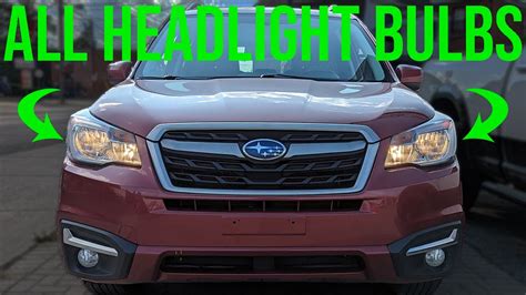 How To Replace Headlight Bulbs Subaru Forester Youtube