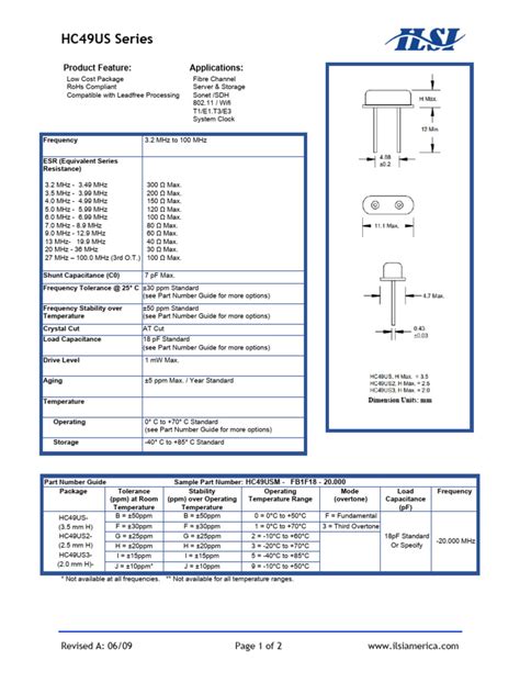 HC49US | PDF | Physical Sciences | Electrical Engineering