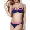 OFF Sexy Spaghetti Strap Push Up Underwire Open Back Women S Bikini Set In PURPLISH