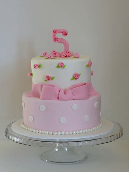 Pretty in Pink 5th Birthday Cake