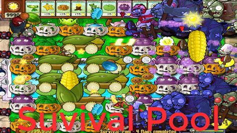 Plants Vs Zombies Survival Pool 100000 Flags 16380 16400 Flags