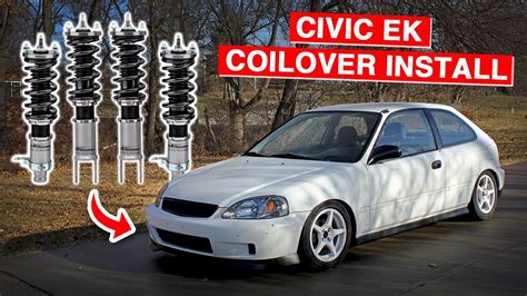 Installing Coilovers On Project Civic EK YouTube