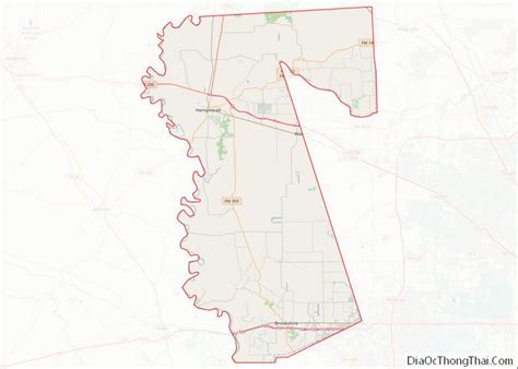 Map of Waller County, Texas - Thong Thai Real