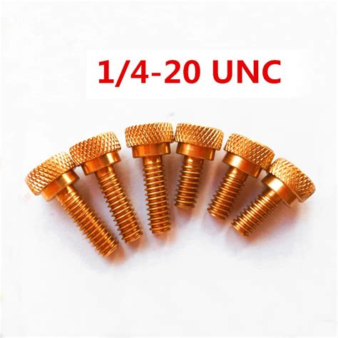 4Pcs 1 4 20UNC Aluminum Alpine Knurled Screws Color Decorative Screw