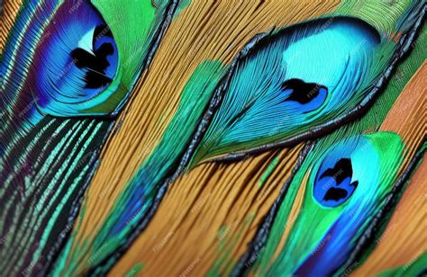 Premium Ai Image A Close Up Of A Peacock Feather With Blue And Green