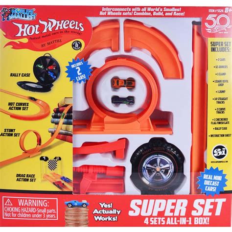 World S Smallest Hot Wheels Super Set Fat Brain Toys