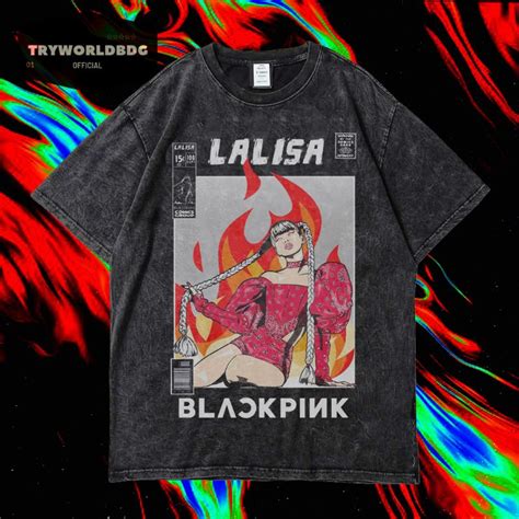 Jual Kaos Oversized Kaos Washed Oversized T Shirt Kaos Lalisa