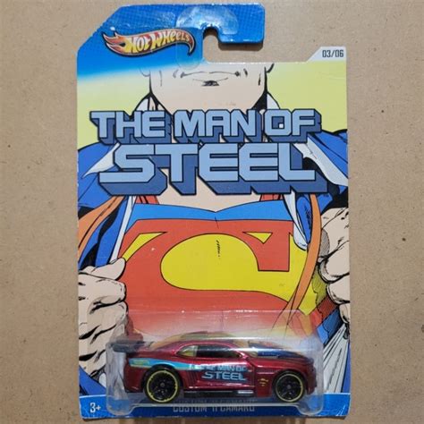 Jual HOT WHEELS KEMASAN KERUT TEKUK CUSTOM CAMARO SUPERMAN THE MAN OF STEEL RED BLUE
