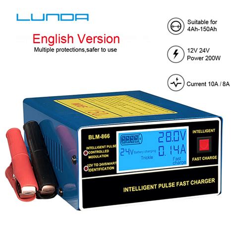 English Lcd Display Full Automatic Car Battery Cha Grandado