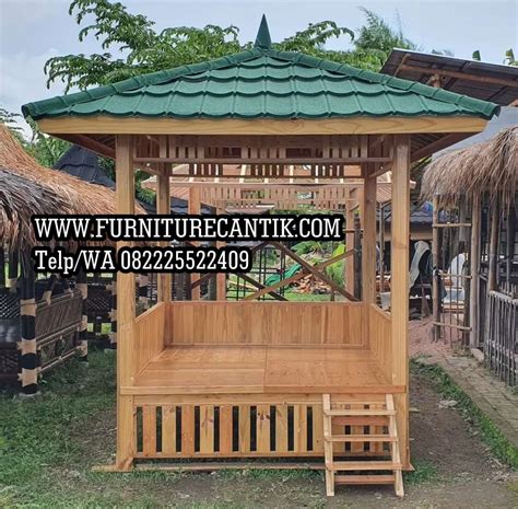 Gazebo Taman Mewah Minimalis Haidi Jati Furniture