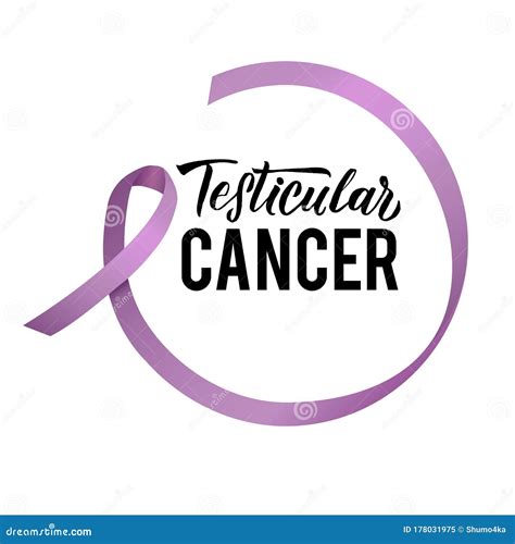 Vector Testicular Cancer Awareness Calligraphy Poster Design Stroke