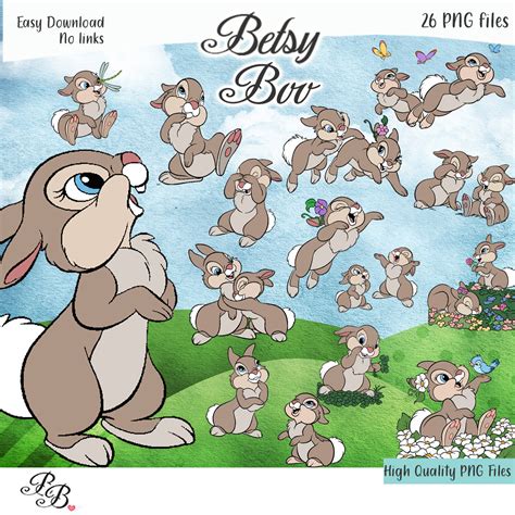 Thumper Clipart PNG Digital Image Bunny Clip Art INSTANT Etsy