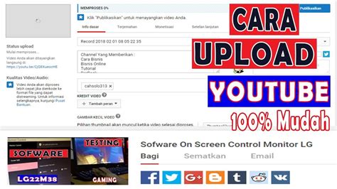 Tutorial Cara Upload Video Di Youtube Baik Dan Benar Terbaru Youtube