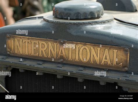 International Tractor Name Badge Stock Photo Alamy