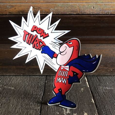 70s Vintage Budweiser Bud Man Sticker Decal S862） 2000toys Antique Mall