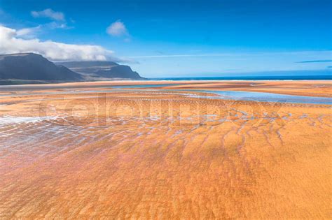 Raudasandur beach at the west fjords of Iceland | Stock image | Colourbox