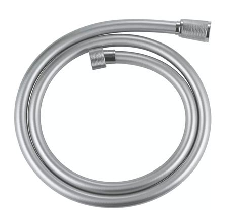 Grohe VitalioFlex Silver Shower Hose Silver 8mm X 1250mm Screwfix