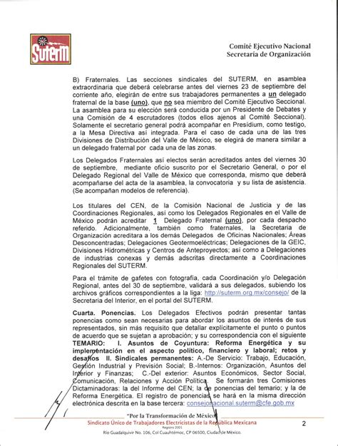 SUTERM NACIONAL On Twitter Convocatoria 28 Consejo Nacional Ordinario