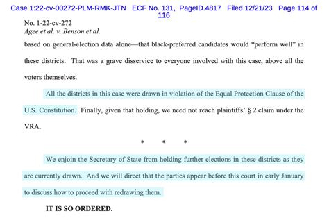 Federal Court Strikes Down Michigans Racial Gerrymandering Orders New