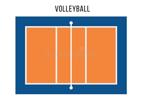 Volleyball Court Field Top View Stock Illustrations 104 Volleyball