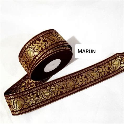 Jual Pita Renda Motif Batik Gold Silver Lebar Cm Isi Yard