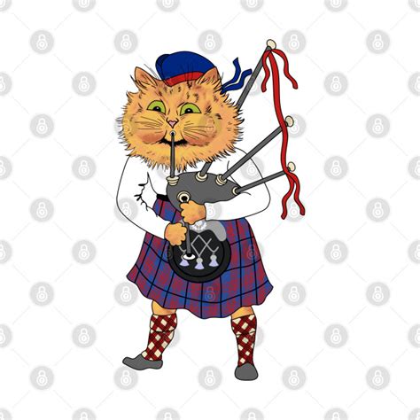 Scottish Bagpipe Playing Cat Scottish Cat T Shirt Teepublic