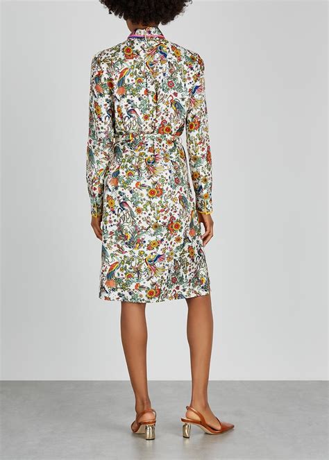 Tory Burch Printed Silk Twill Shirt Dress Lyst