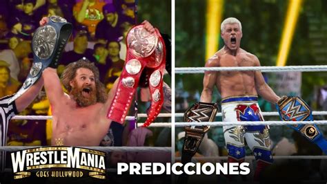 Predicciones Wrestlemania Youtube