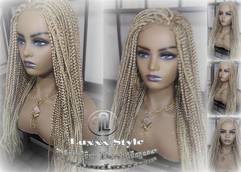 Box Braid Wig Blonde Mix Ombre Balayage Honey Blonde Etsy