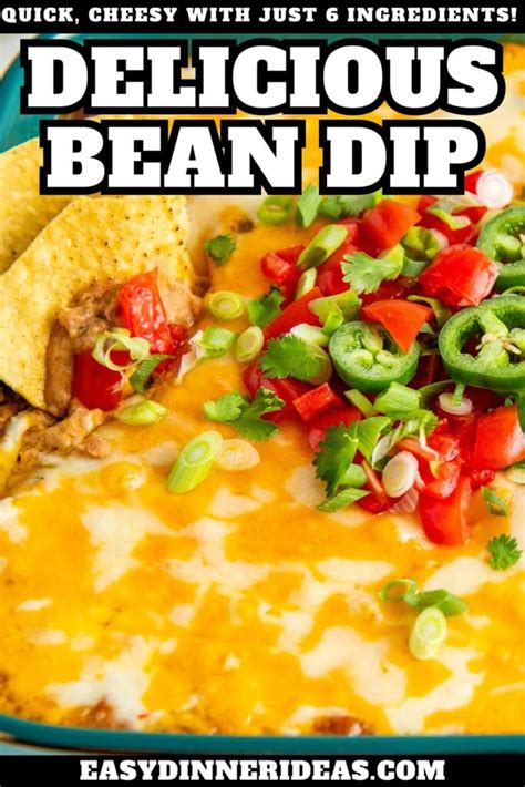 Easy Refried Bean Dip Recipe Easy Dinner Ideas