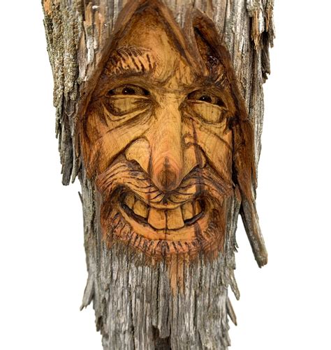 Wood Spirit Carving Face Carving Wood Wall Art Hand Carved Wood Art