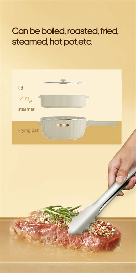 Electric Hot Food Cooking Pan Grill Plate Warmer And Griddle Frying Mini Boil Water Noodles