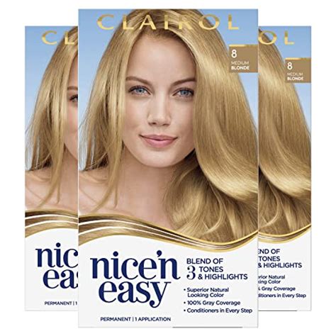 Clairol Nice N Easy Permanent Hair Dye 8 Medium Blonde Hair Color Pack Of 3 In Pakistan