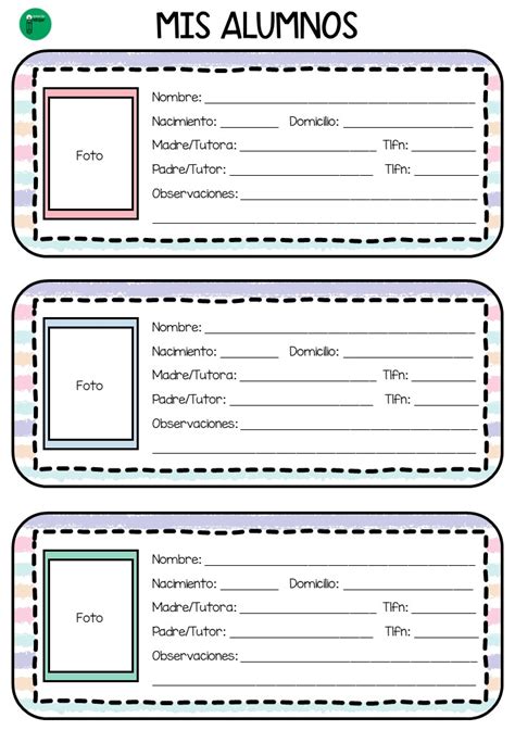 Tarjetas Datos Alumnos 3