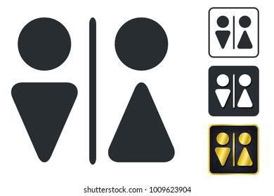 Wc Sign Restroom Toilet Door Plate Stock Vector Royalty Free