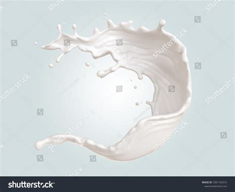 Splash White Milk 3d Illustration Clipping Stock Illustration ...