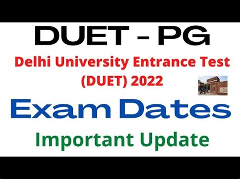 Duet Pg Dates Announced Important Update Delhi University