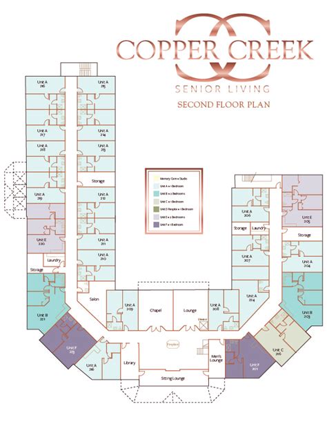 Senior Community Floor Plans for Copper Creek Senior Living