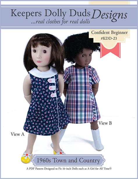 Keepers Dolly Duds 1960s Town And Country 16 Inch Doll Clothes Pdf Pattern