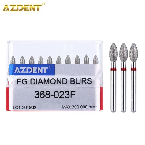 Azdent Pcs Box Dental Fg Diamond Burs Fine Drills Football Shape