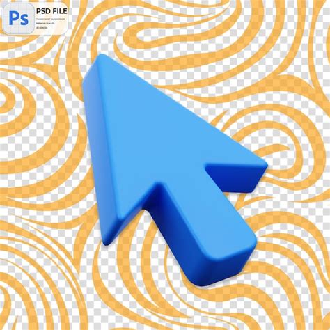 Premium PSD 3d Cursor Render Icon Isolated Png Illustration Psd Template