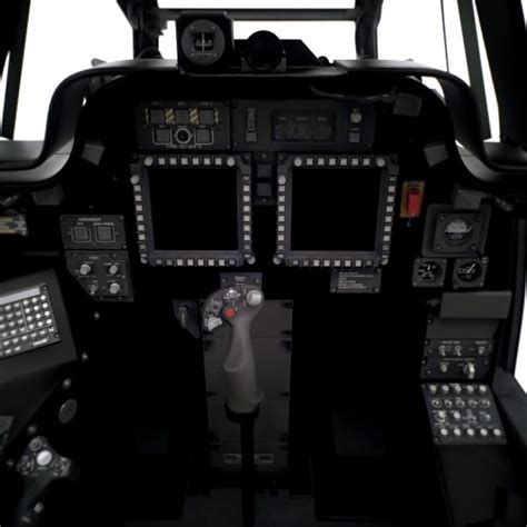 Boeing AH-64D Apache Helicopter Cockpit 3D Model .max .obj .3ds .fbx ...