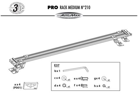 Bare Portbagaj Autoutilitare Pro Rack 210 Mont Blanc Fiat Doblo