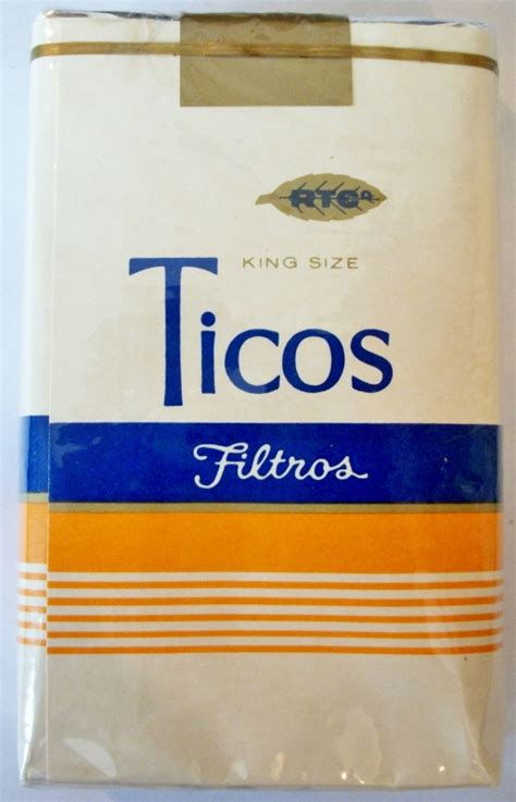 Ticos Filtros King Size Vintage Costa Rican Cigarette Pack