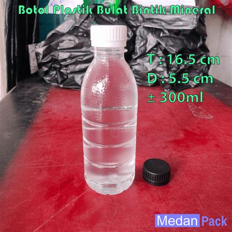 Botol Plastik Bulat Bintik Mineral 300 Ml Medan Pack