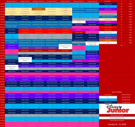 Here’s Disney Junior USA’s schedule for next week, October 8-14. Next ...