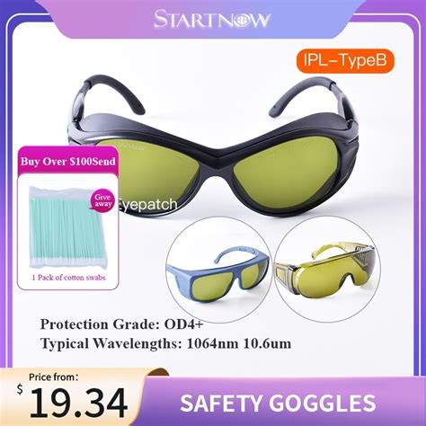 Startnow Fiber Laser Glasses 1064nm Od4 For Marking Machine Protective Glasses Shield Protection