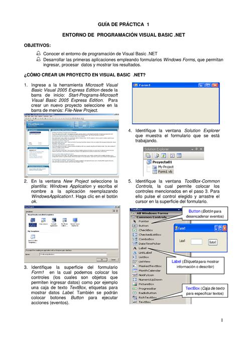 Ejercicios Visual Basic Net Basicos 1 Ejercicios Visuales Visual Images