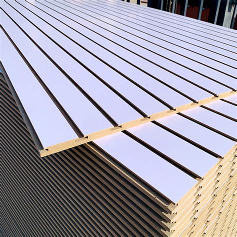 High Quality 1220X2440mm 15mm Melamine Faced Slotted MDF For Shop